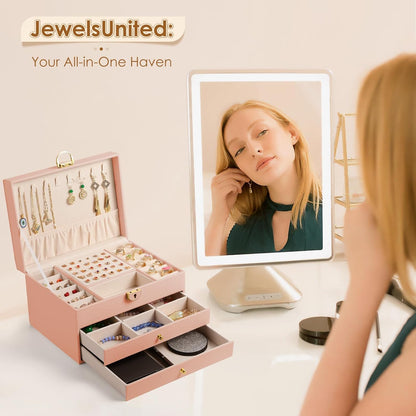 Elegant Multi-Functional Jewellery Organizer Box – Spacious, Secure & Stylish Storage for Rings, Necklaces, Bracelets, and More