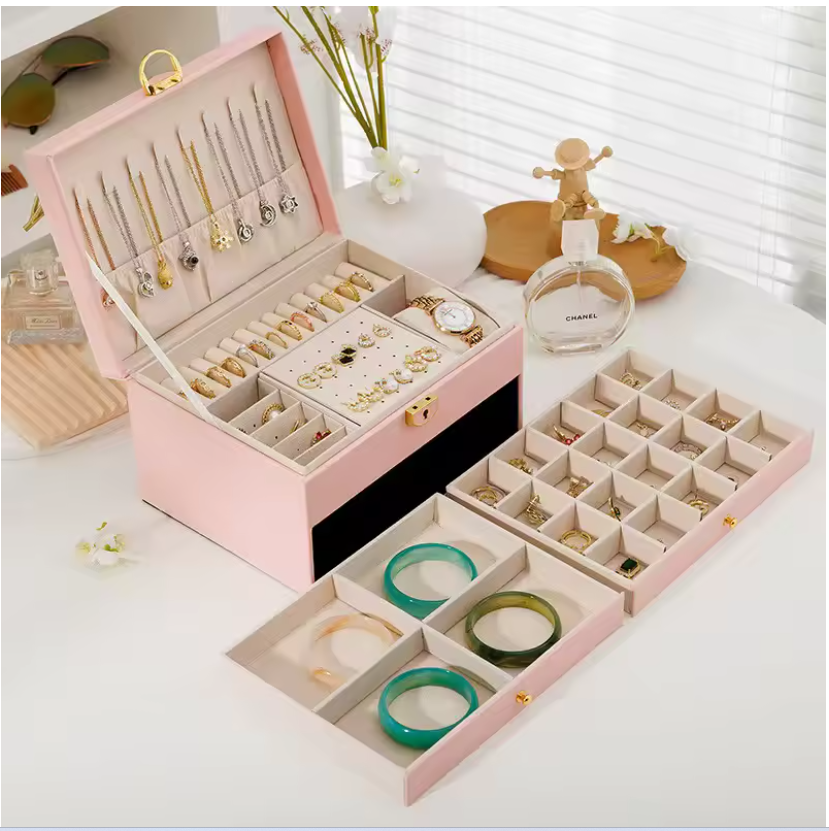 Elegant Multi-Functional Jewellery Organizer Box – Spacious, Secure & Stylish Storage for Rings, Necklaces, Bracelets, and More